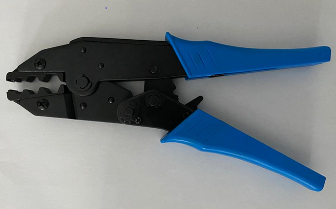 Pinza Ponchadora azul con trinquete HS-457, herramienta de prensado de Cable Coaxial BNC/TNC 11/8.2/5.4mm * mm RG6 RG58